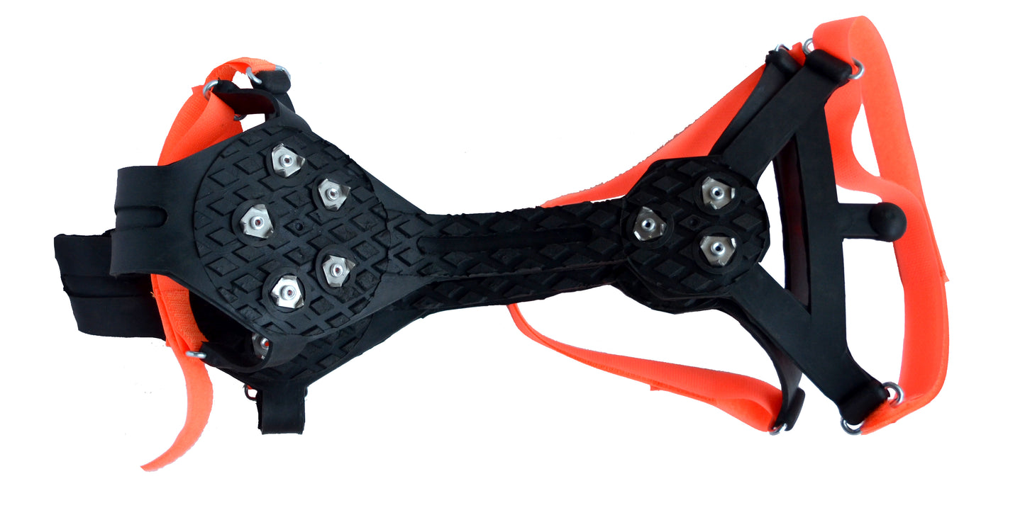 Ice Cleats for Winter Traction, for large winter boots,Anti-Slip Snow Grips with 4 Claws, Ideal for ice fishing, Ice Cleats for Boots