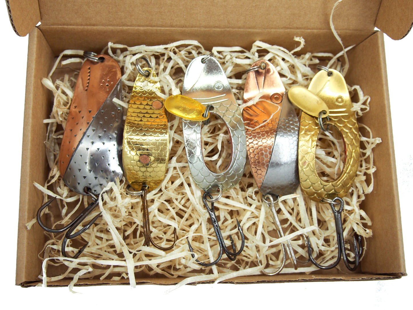 Classic Handmade Brass Fishing Lures, lure with a spinner, custom made lures for salmon fishing, bass tackle , handmade copper lure