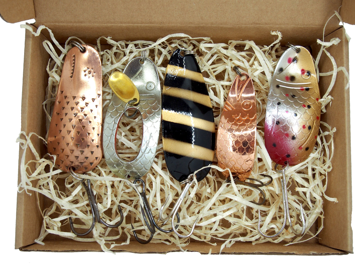 classic fishing spoon set, pike fishing lure, casting spoons