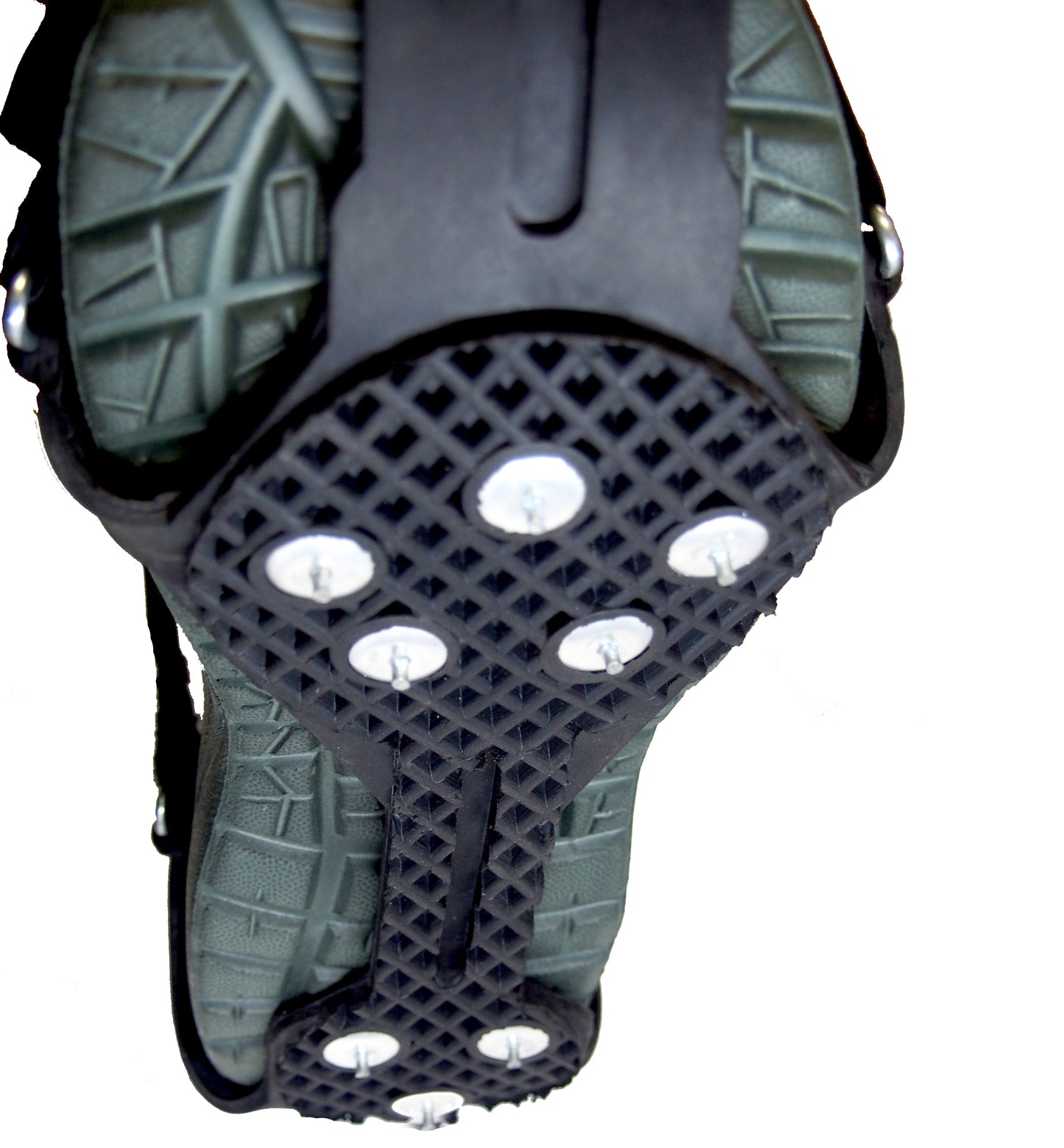 Ice Cleats for Winter Traction, for large winter boots,Anti-Slip Snow Grips with 8 Claws, Ideal for ice fishing, Ice Cleats for Boots