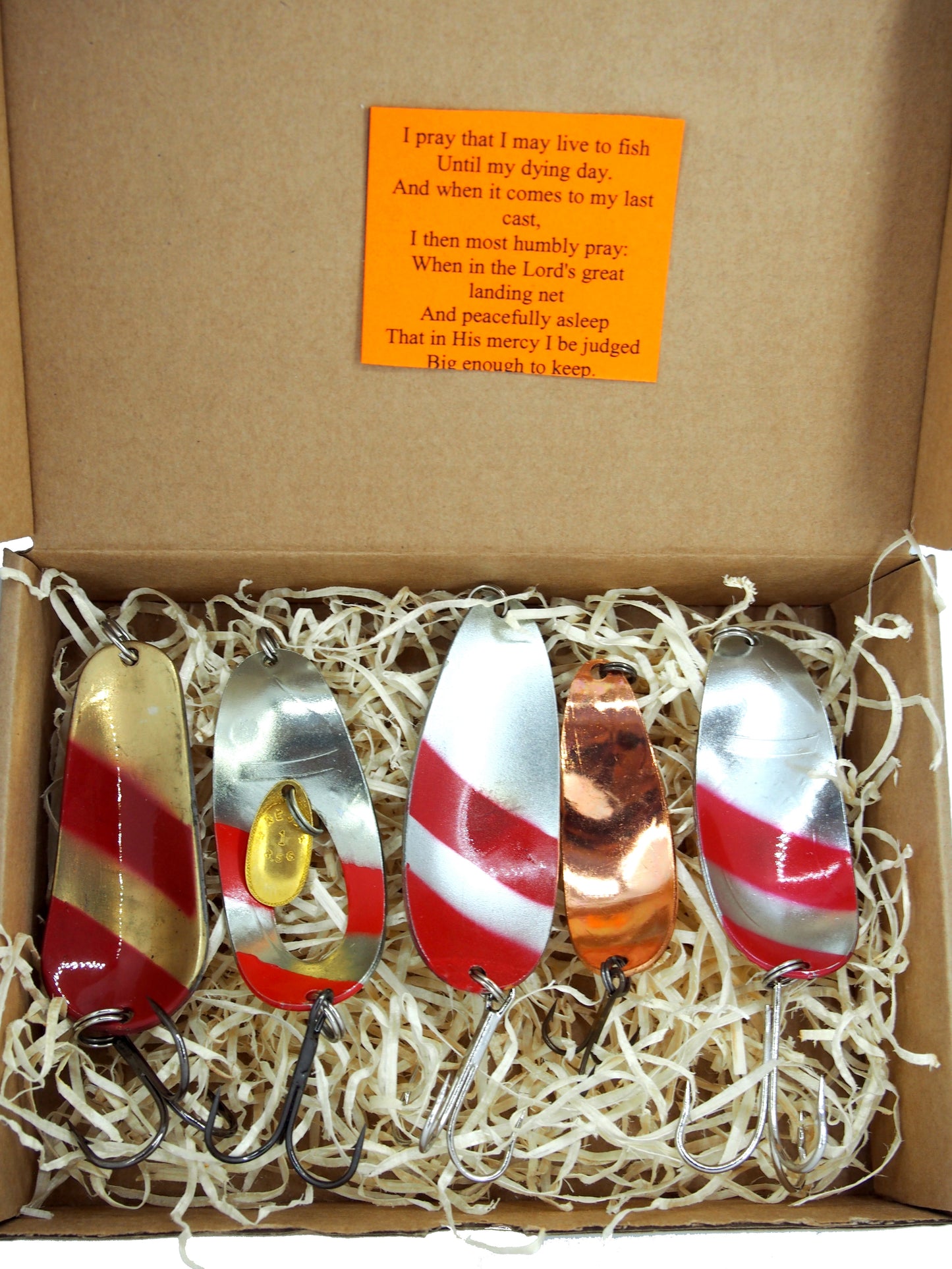 classic fishing spoon set, pike fishing lure, casting spoons