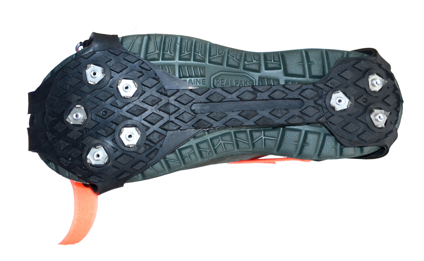 Ice Cleats for Winter Traction, for large winter boots,Anti-Slip Snow Grips with 4 Claws, Ideal for ice fishing, Ice Cleats for Boots