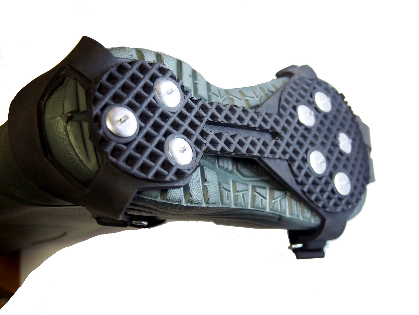Ice Cleats for Winter Traction, for large winter boots,Anti-Slip Snow Grips with 8 Claws, Ideal for ice fishing, Ice Cleats for Boots