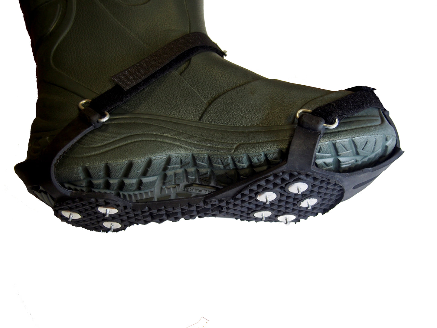 Ice Cleats for Winter Traction, for large winter boots,Anti-Slip Snow Grips with 8 Claws, Ideal for ice fishing, Ice Cleats for Boots