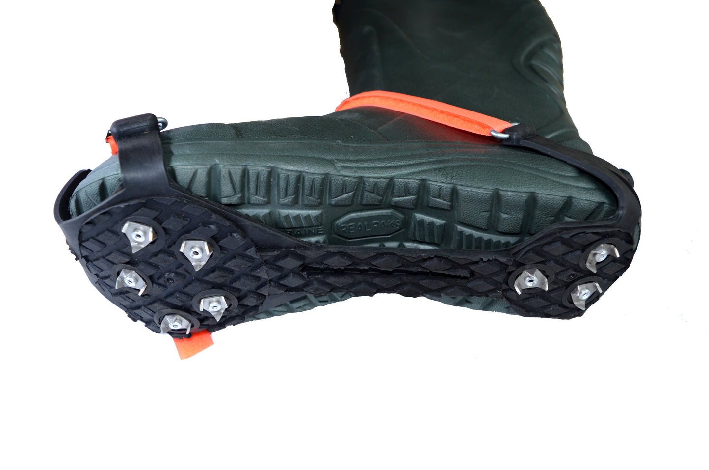 Ice Cleats for Winter Traction, for large winter boots,Anti-Slip Snow Grips with 4 Claws, Ideal for ice fishing,  Ice Cleats for Boots